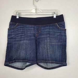 Liz Lange Maternity for Target Maternity Dark Wash Denim Jean Shorts Size M